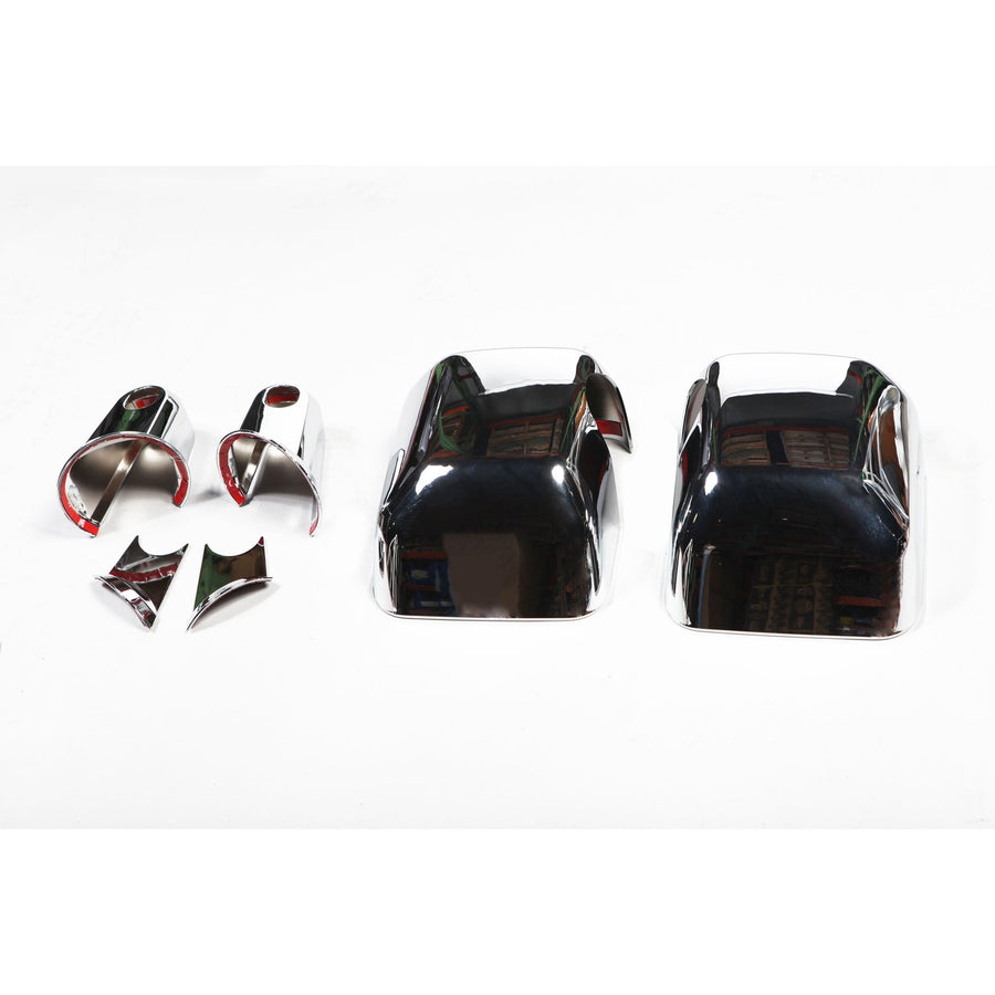 Door Mirror Arm Cover Kit, Chrome, Rugged Ridge | 4 Piece | 13311.03 | Fits 2007-2018 Jeep Wrangler JK