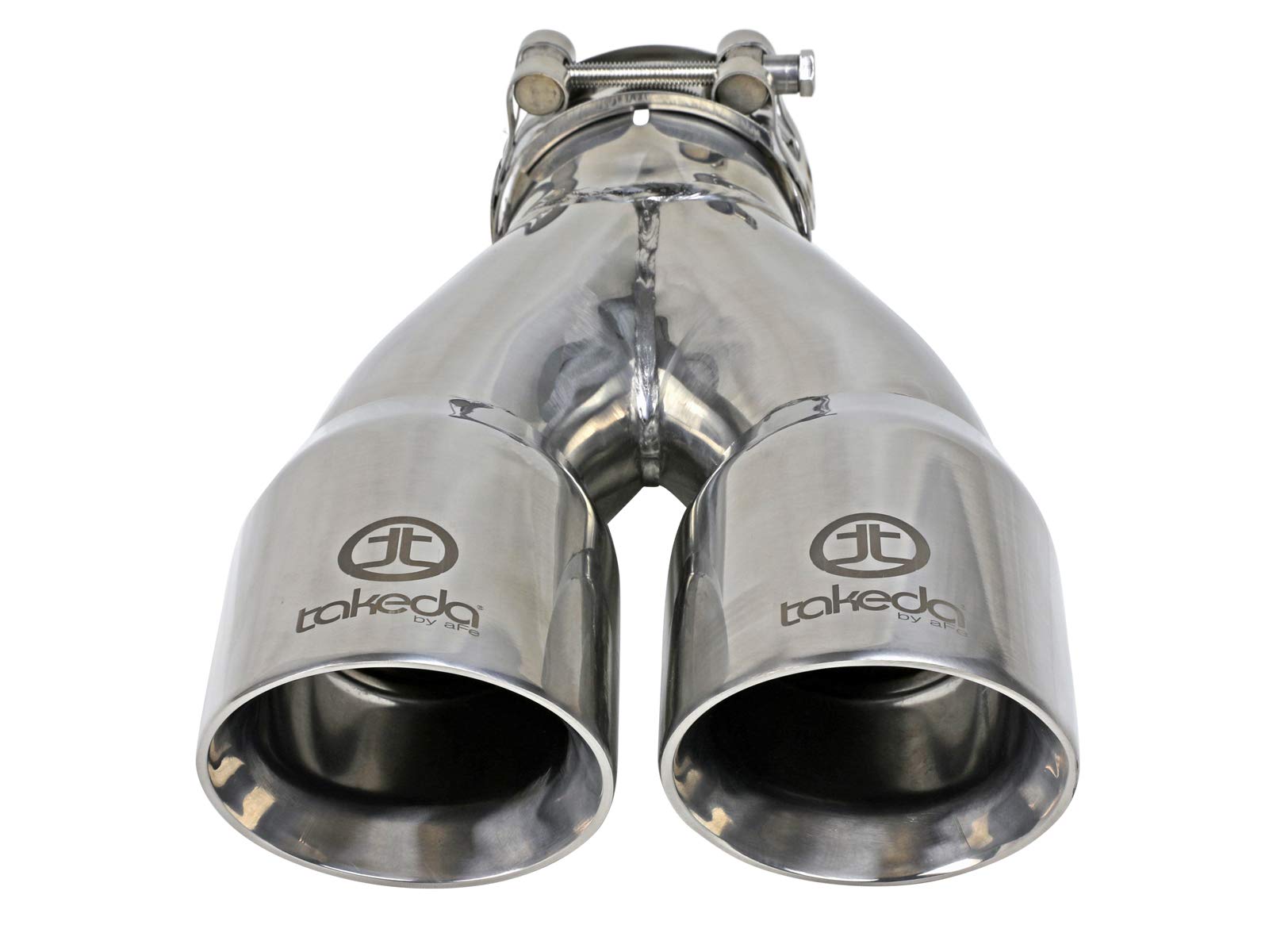 MACH Force-Xp aFe Power 49T25364-P10 Clamp-on Exhaust Tip, Polished 304 Stainless Steel