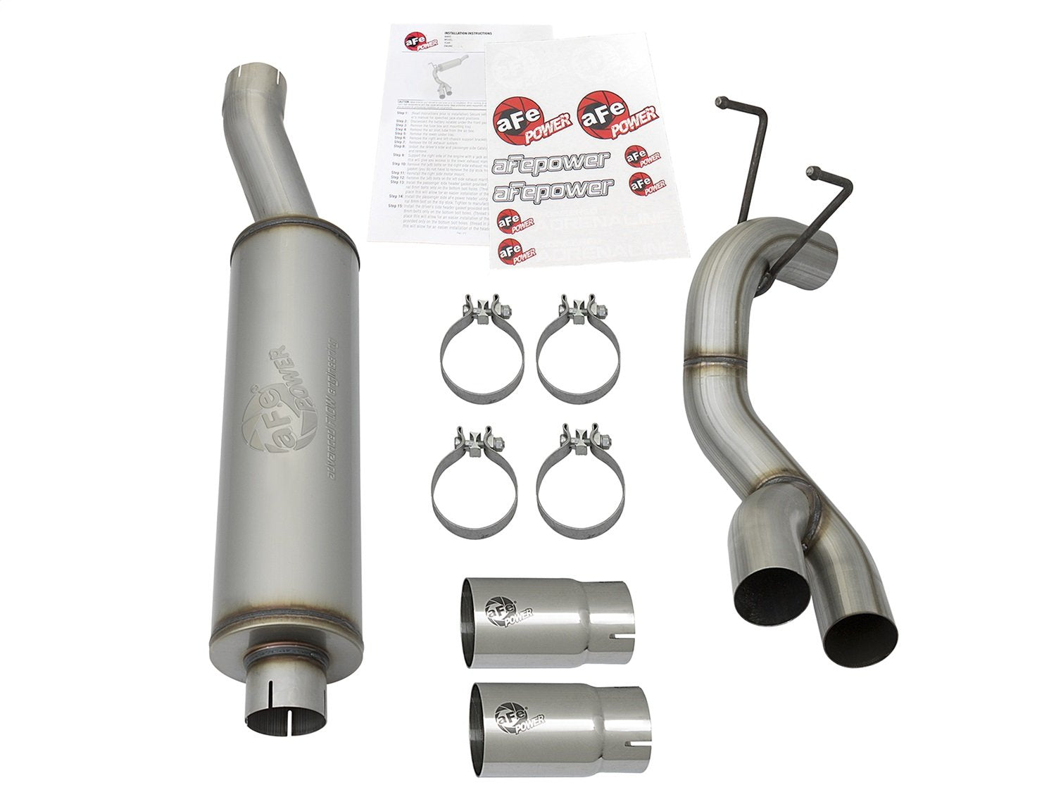 Rebel Series aFe Power Performance Exhaust System (3.5", Stainless Steel, Cat-Back)