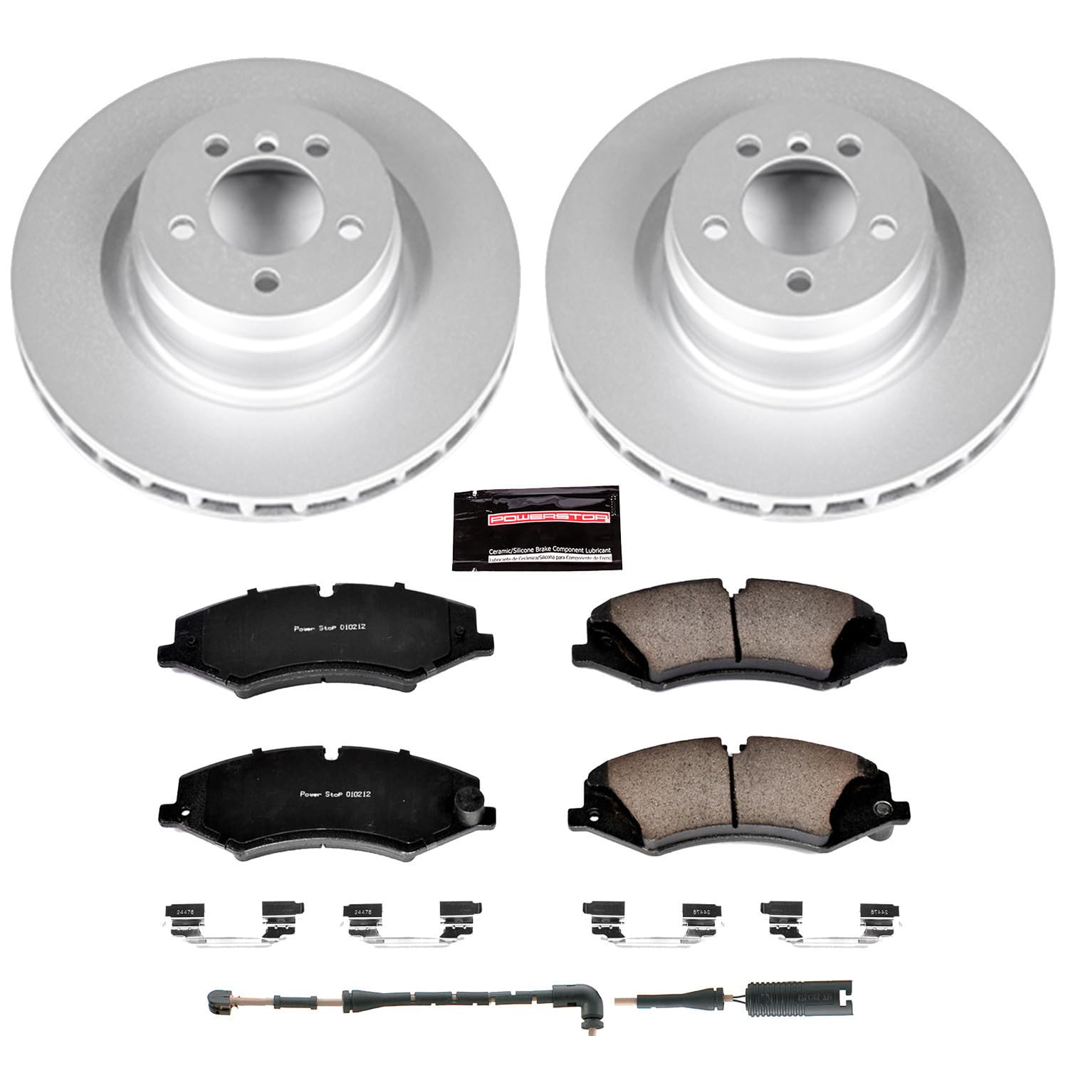 Power Stop CRK6475 Z23 Evolution Front Geomet Coated Brake Kit For Land Rover Range Rover 2010-2012 [Model Specific]