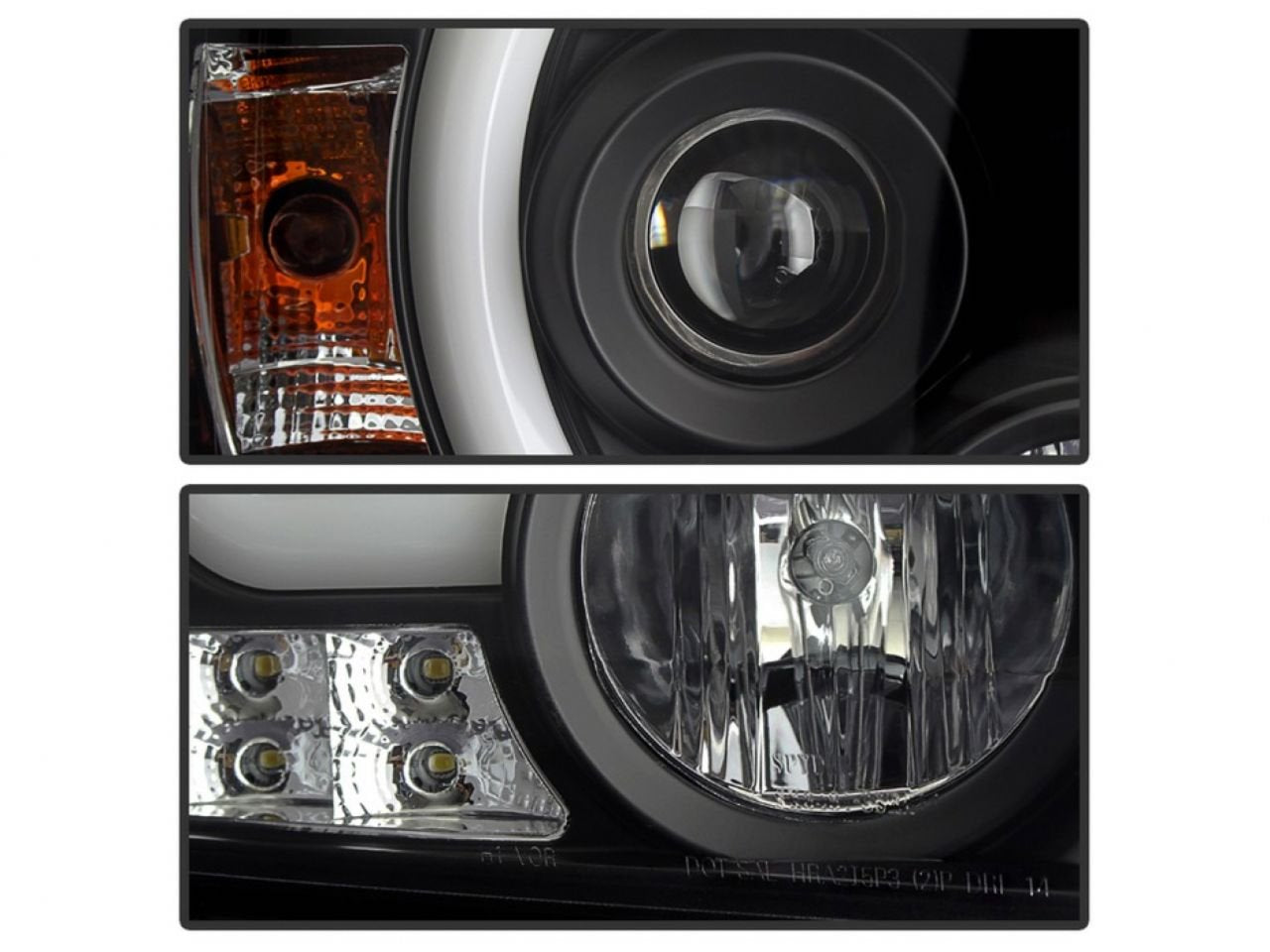 GMC Sierra Spyder Auto PRO-YD-GS14-LBDRL-BK Projector Headlight
