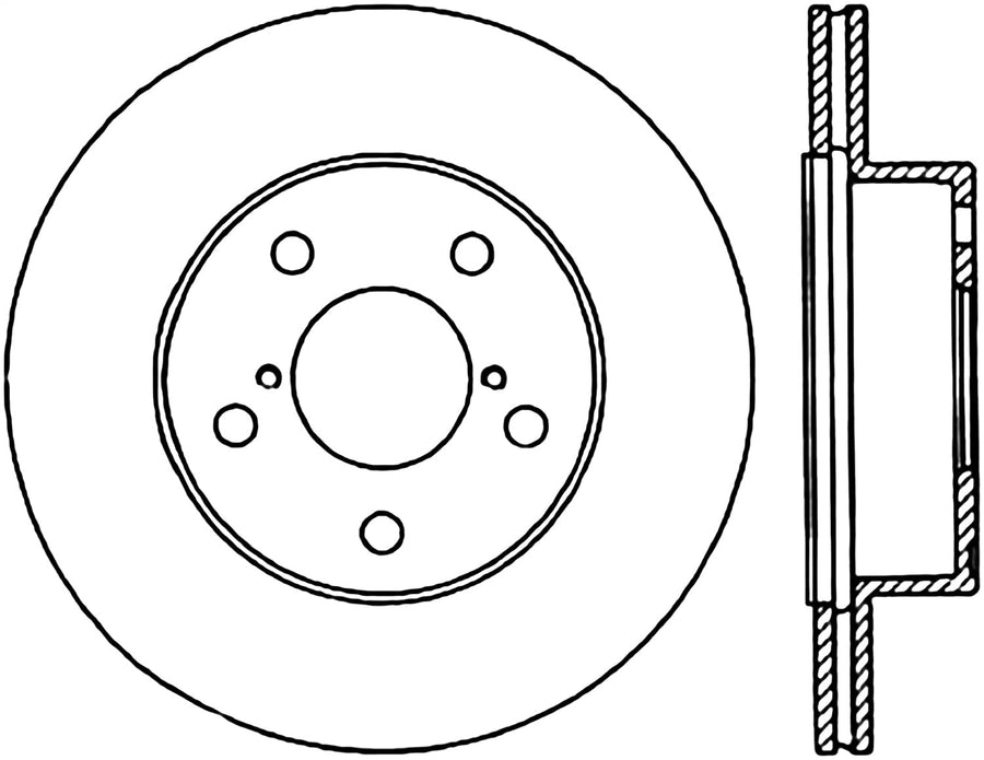 StopTech Sport Drilled/Slotted Brake Rotor 127.47020L; Rear Left