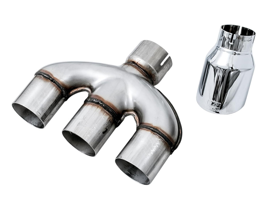 AWE Tuning 17-20 Honda Civic Si Dual-to-Triple Tip Conversion Kit 1.5L Turbo - Chrome Silver Tip - 3810-52018