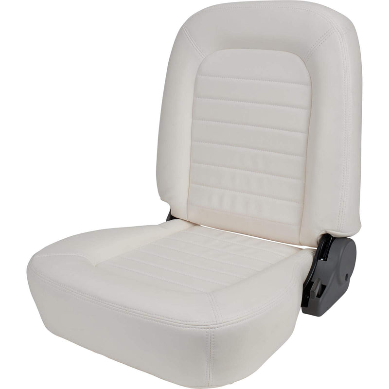 Low Back Classic Recliner Left White Vinyl