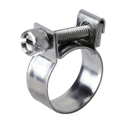 HPS No. 14 Fuel Injection Stainless Steel Hose Clamp 15/32" - 35/64" (12mm - 14mm), 1pc Pack Polish, FIC-12