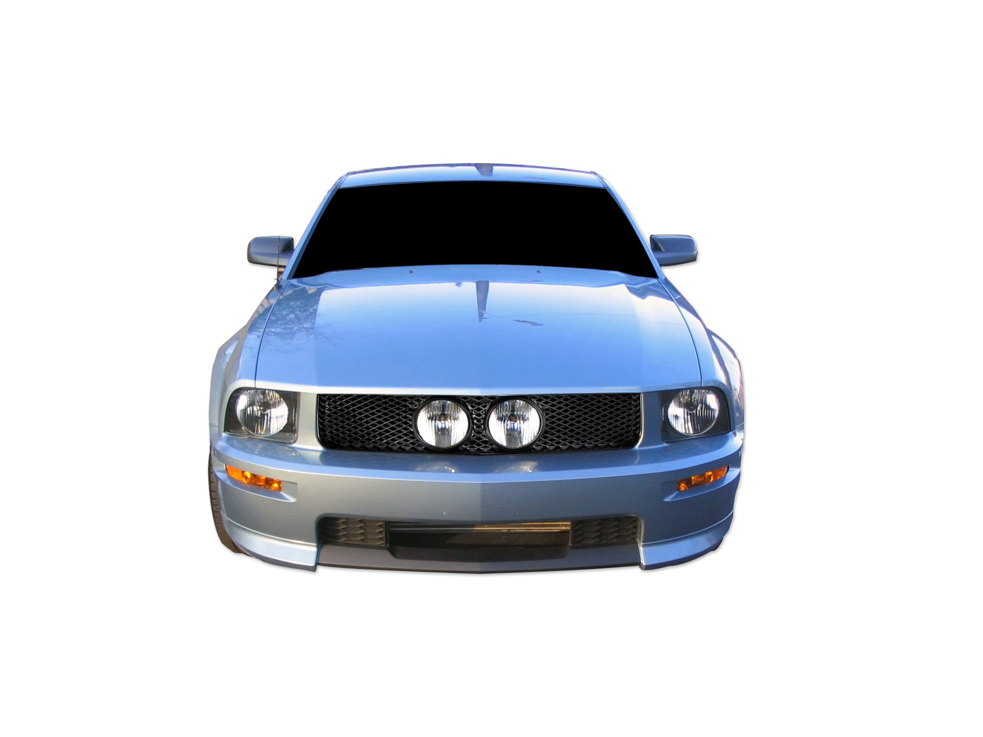 GT Style Armordillo USA Front Hood Grille - Gloss Black Fits 2005-2009 Ford Mustang GT