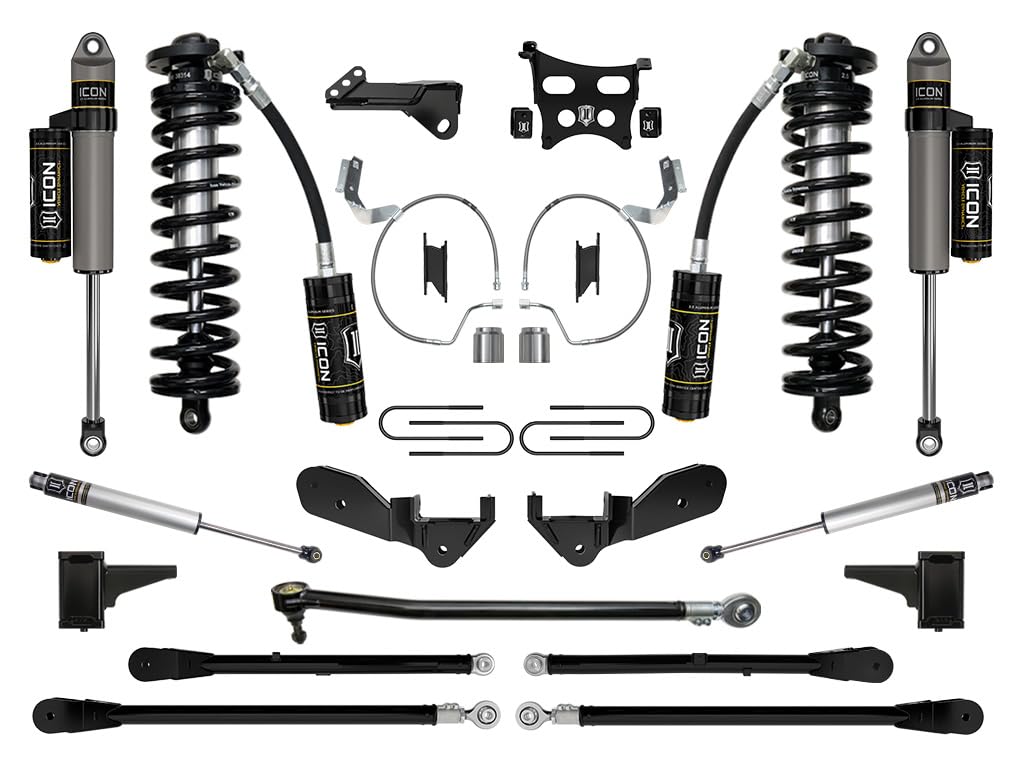 2023-2025 Ford F-250/F-350 Super Duty ICON 4WD, 4-5.5" Lift, Stage 6 Coilover Conversion System