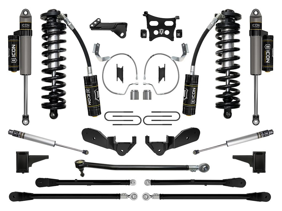 2023-2025 Ford F-250/F-350 Super Duty ICON 4WD, 4-5.5" Lift, Stage 6 Coilover Conversion System