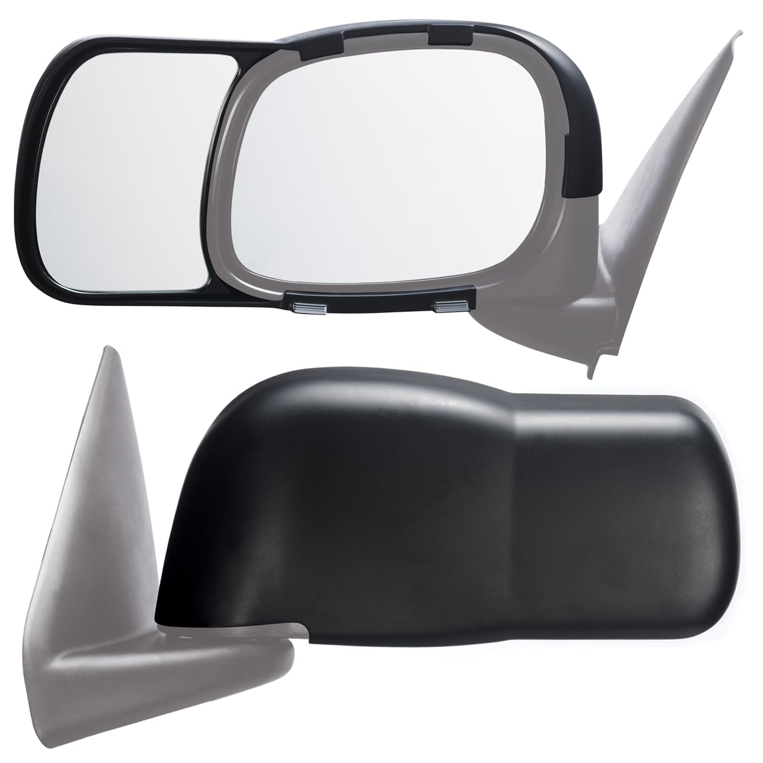 K SOURCE 80700 Snap & Zap Custom Fit Towing Mirror for 2002-2008 Ram 1500, Patented