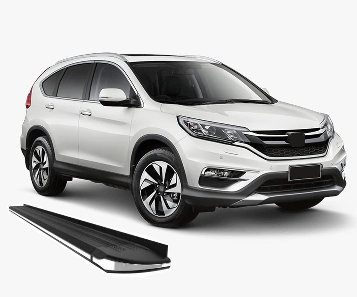 Black Aluminum Black Horse Exceed Running Boards Compatible with 2017-2022 Honda CR-V All