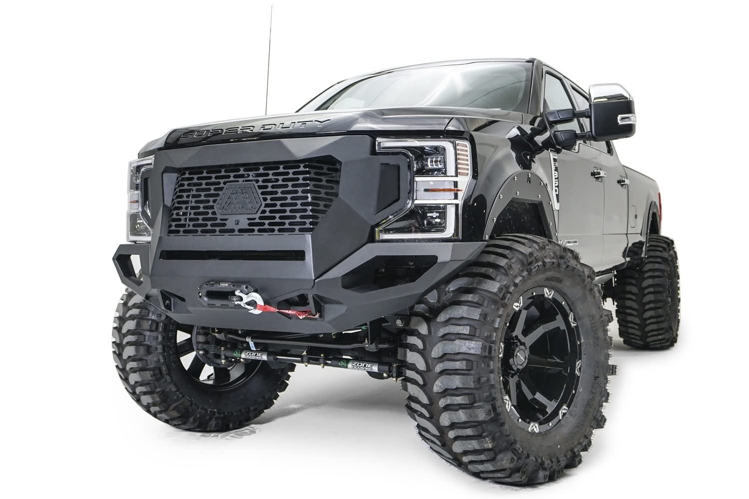 Fab Fours Grumper Full Width HD Raw Front Winch Bumper