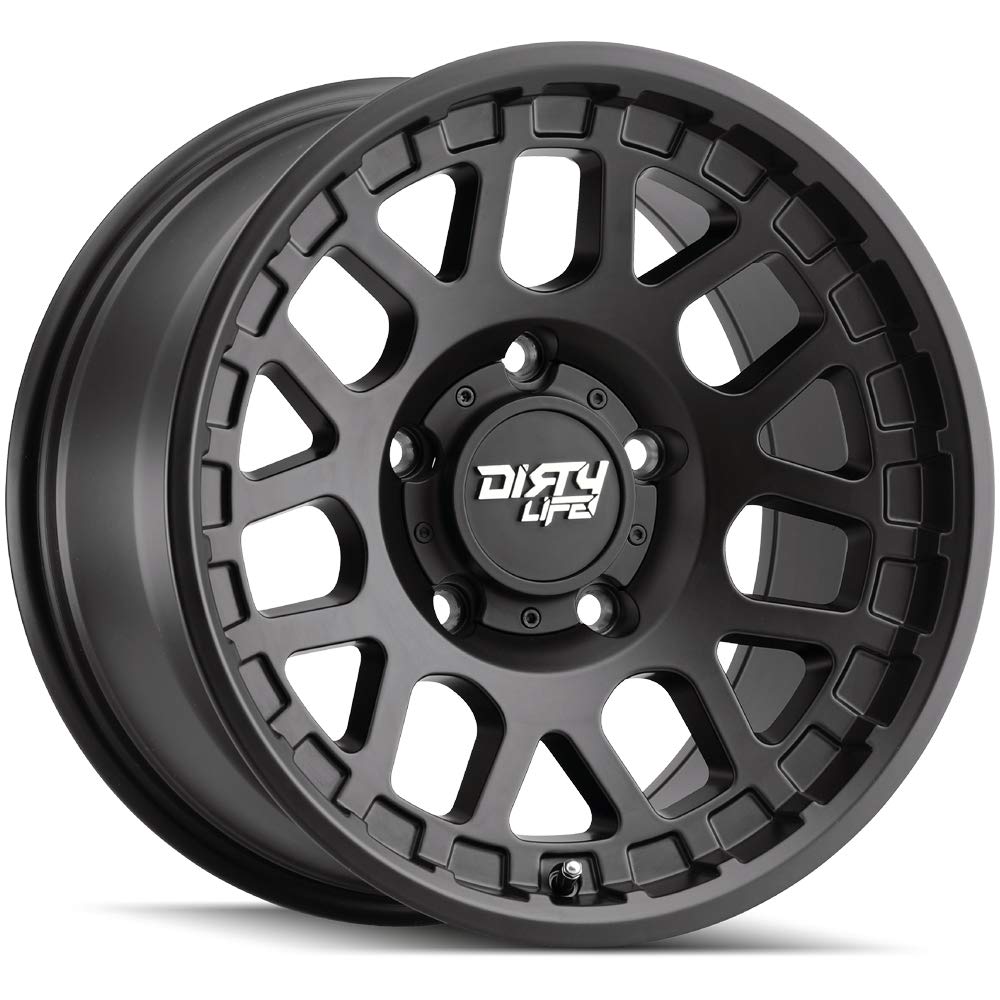 MESA Dirty Life Matte Black Wheel with Alloy Steel (17 x 9. inches /5 x 78 mm, -12 mm Offset)