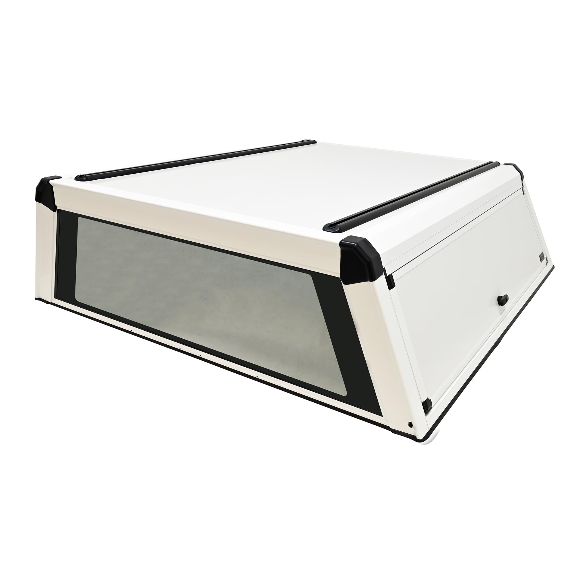 Westin 16-13950 Truck Cap EXP with Solid Front Glass fits 2019-2026 Silverado Sierra 1500 Crew Cab 5.8' Bed Gloss White