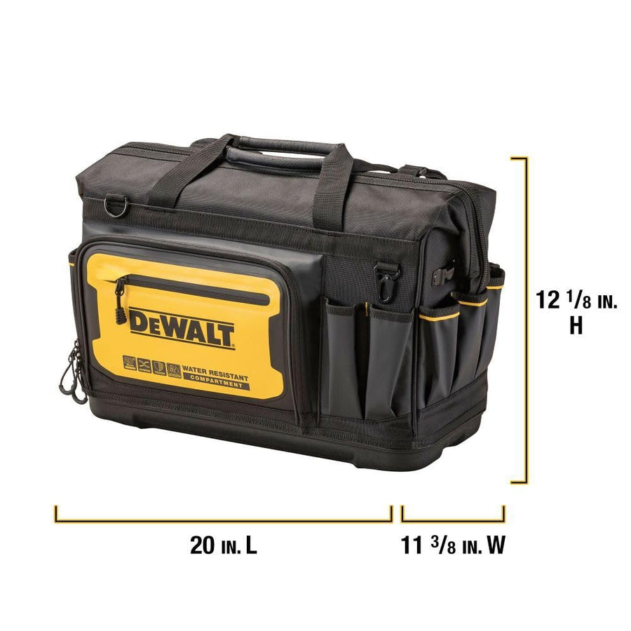 Tool Bag DEWALT, Water Resistant, Hard Bottom, 20-inch, Professional Tool Tote with Organization (DWST560104)