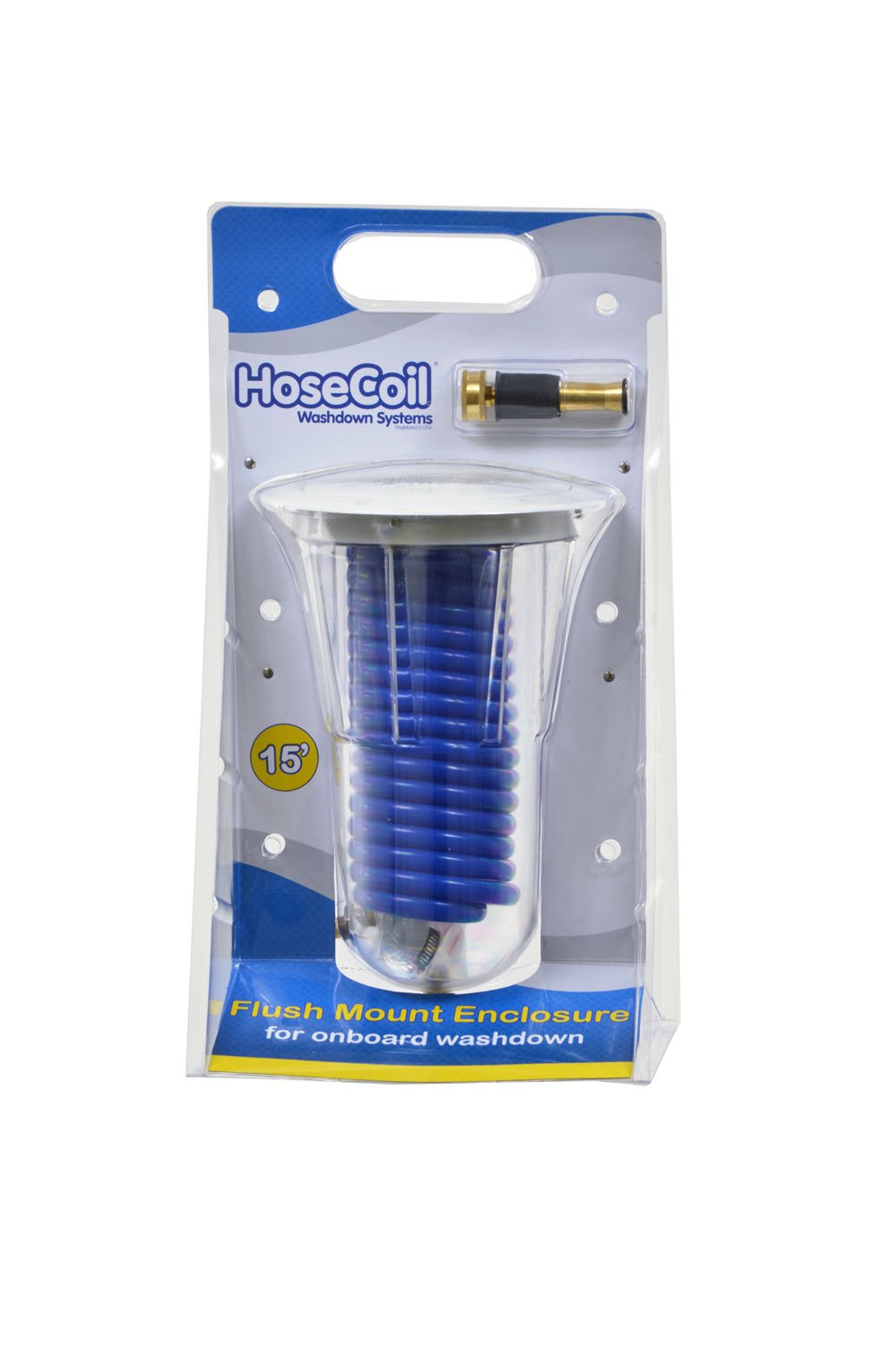 15' Hose HoseCoil Flush Mount Enclosure with High Performance RV, Boat and Garden