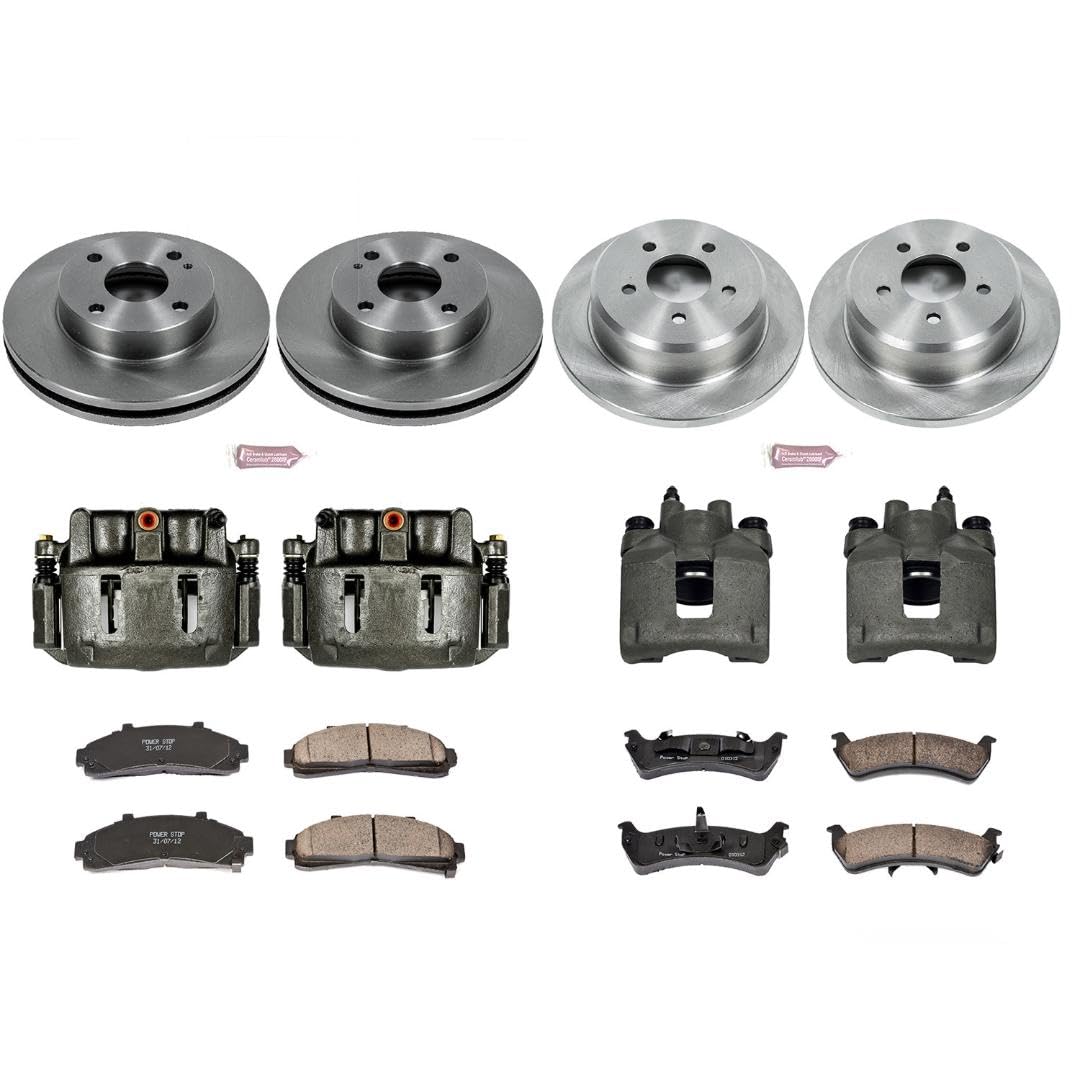 Power Stop KCOE1861 1-Click Autospecialty OE Replacement Brake Kit with Calipers For Ford Explorer 1995-2001, Mercury Mountaineer 1997-2001 [Model Specific]