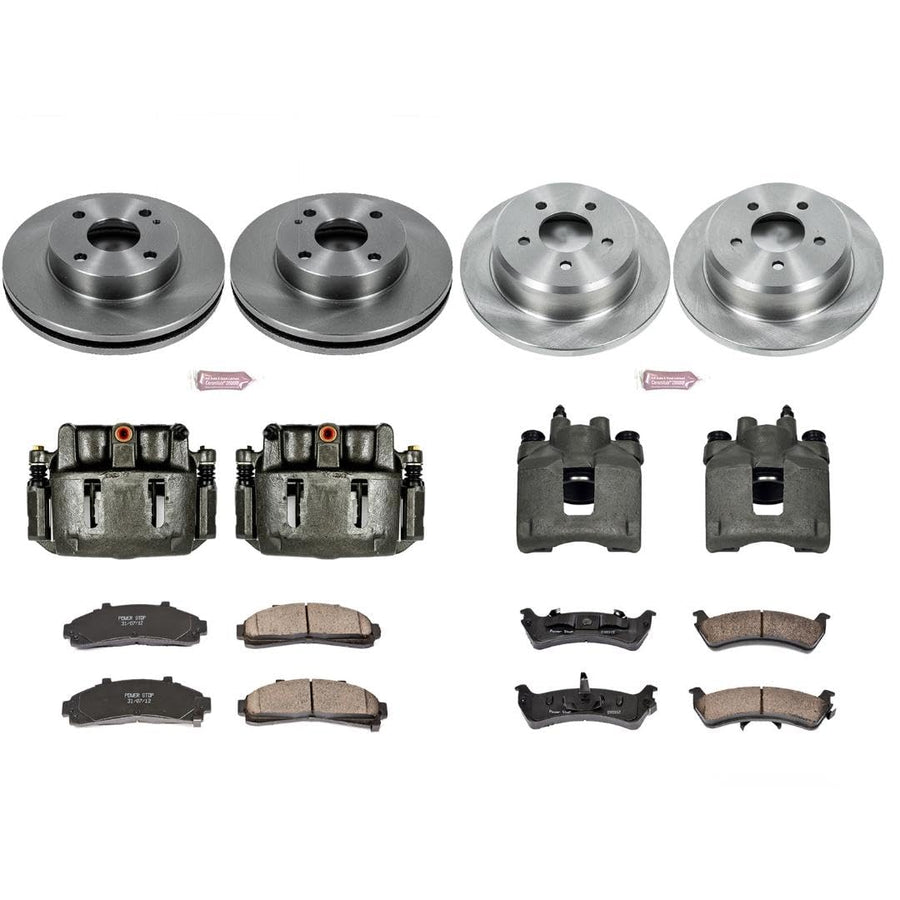Power Stop KCOE1861 1-Click Autospecialty OE Replacement Brake Kit with Calipers For Ford Explorer 1995-2001, Mercury Mountaineer 1997-2001 [Model Specific]