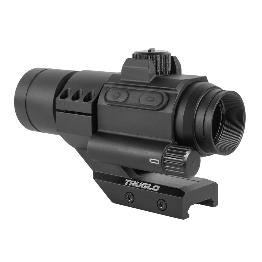 30mm TRUGLO Ignite 2-MOA Hunting Durable Lightweight Waterproof Fogproof Shock Resistant Adjustable Aluminum Dot Sight | Rubber Lens Cover, Battery & Cantileverrail Mount Included | Green Dot