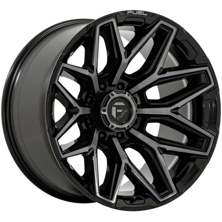 FLUX FUEL OFF-ROAD 22X12 8X170 4.77-44mm GLOSS BLACK BRUSHED FACE WITH GRAY TINT - FC854BT22128744N