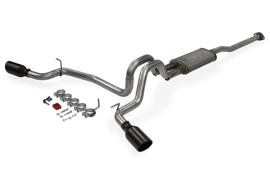 Flowmaster FlowFX 717876 Cat-Back Exhaust Kit Dual 2.5 Inch Stainless Steel Tailpipes 4.5 Inch Black Ceramic Coat Stainless Tip Compatible with 2005-2015 Toyota Tacoma 4.0L 2/4WD and all Wheelbases