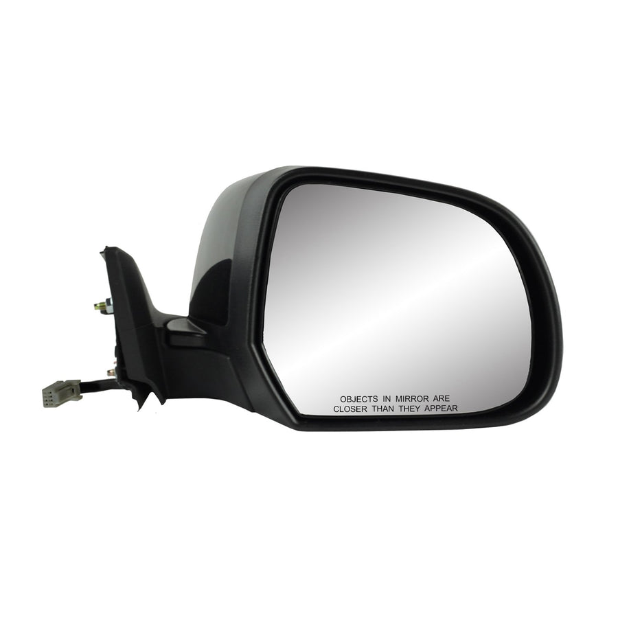 Mirror Passenger Side for Nissan Leaf, Textured Black w/PTM Cover, Heated Power, Foldaway