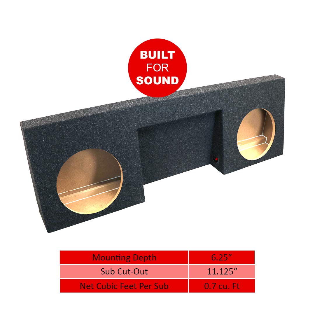 Bbox Dual 12” Sealed Subwoofer Enclosure A168-12CPA Fits 2007-2013 Chevrolet/GMC Silverado & Sierra Regular Cab