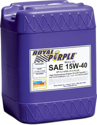 SAE 15W-40 Royal Purple API-Licensed High Performance Synthetic Motor Oil - 5 Gallon