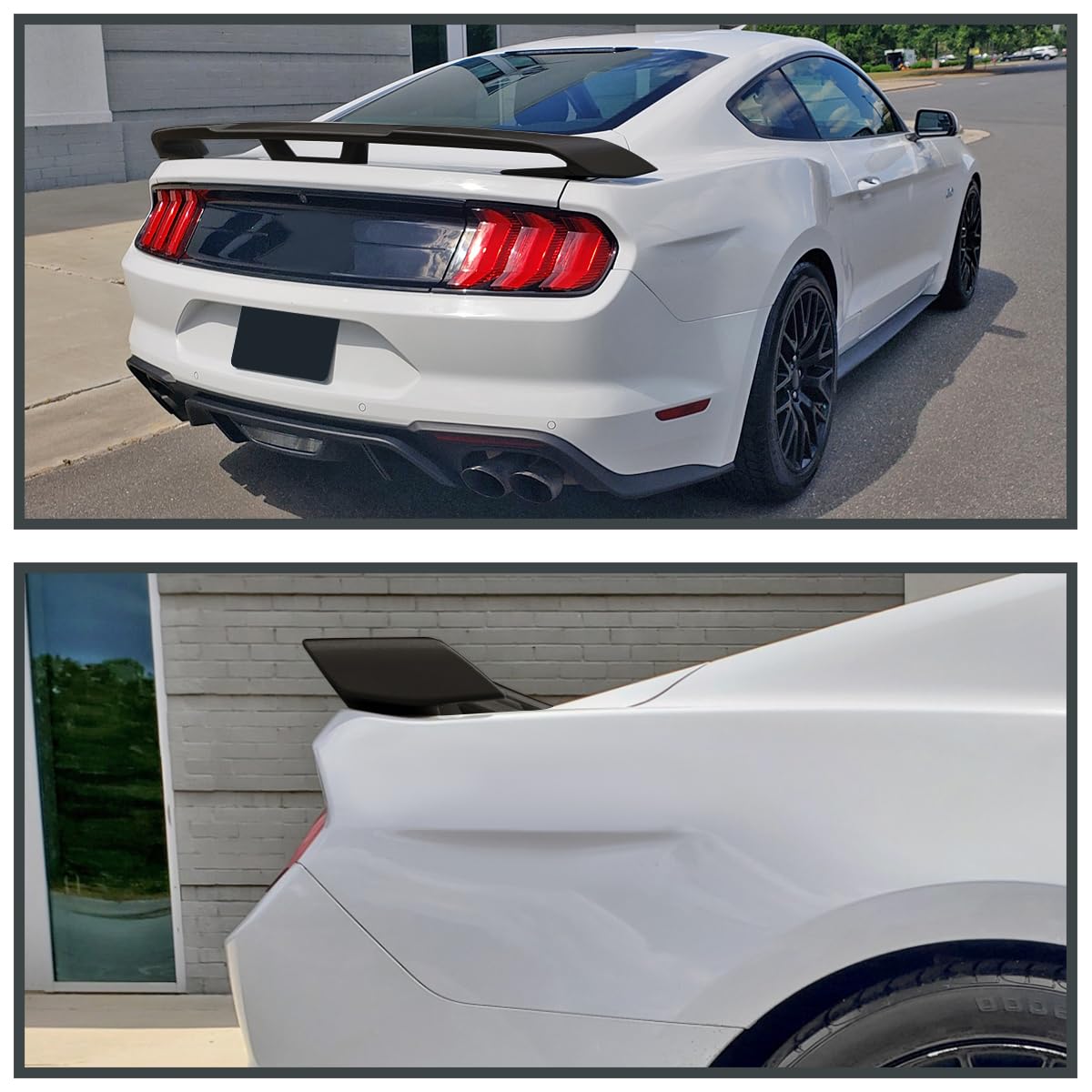 GT500 Style Spec-D Tuning Matte Black ABS Rear Trunk Spoiler for 2015-2022 Ford Mustang Models