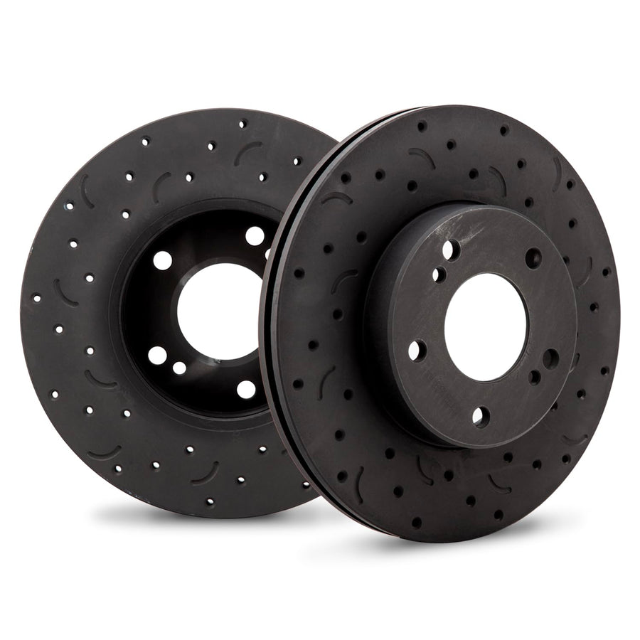 Talon Cross-Drilled and Slotted Vented Rotor, Hawk Performance Brakes, 11.02 in. Diameter, 1.93 in. Height