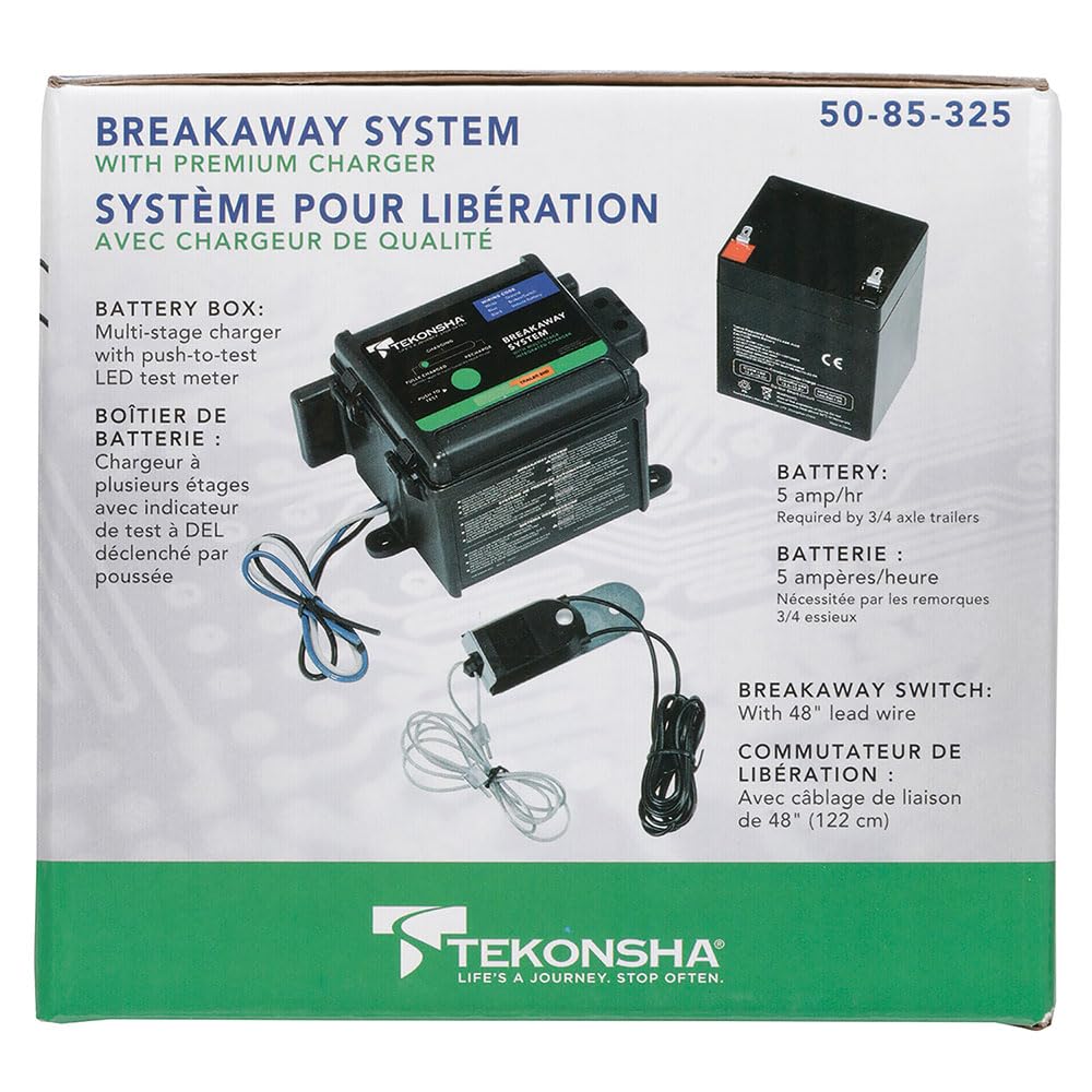 Shur-Set III Tekonsha 50-85-325 Breakaway System with LED Test Meter, Battery, Switch and Charger