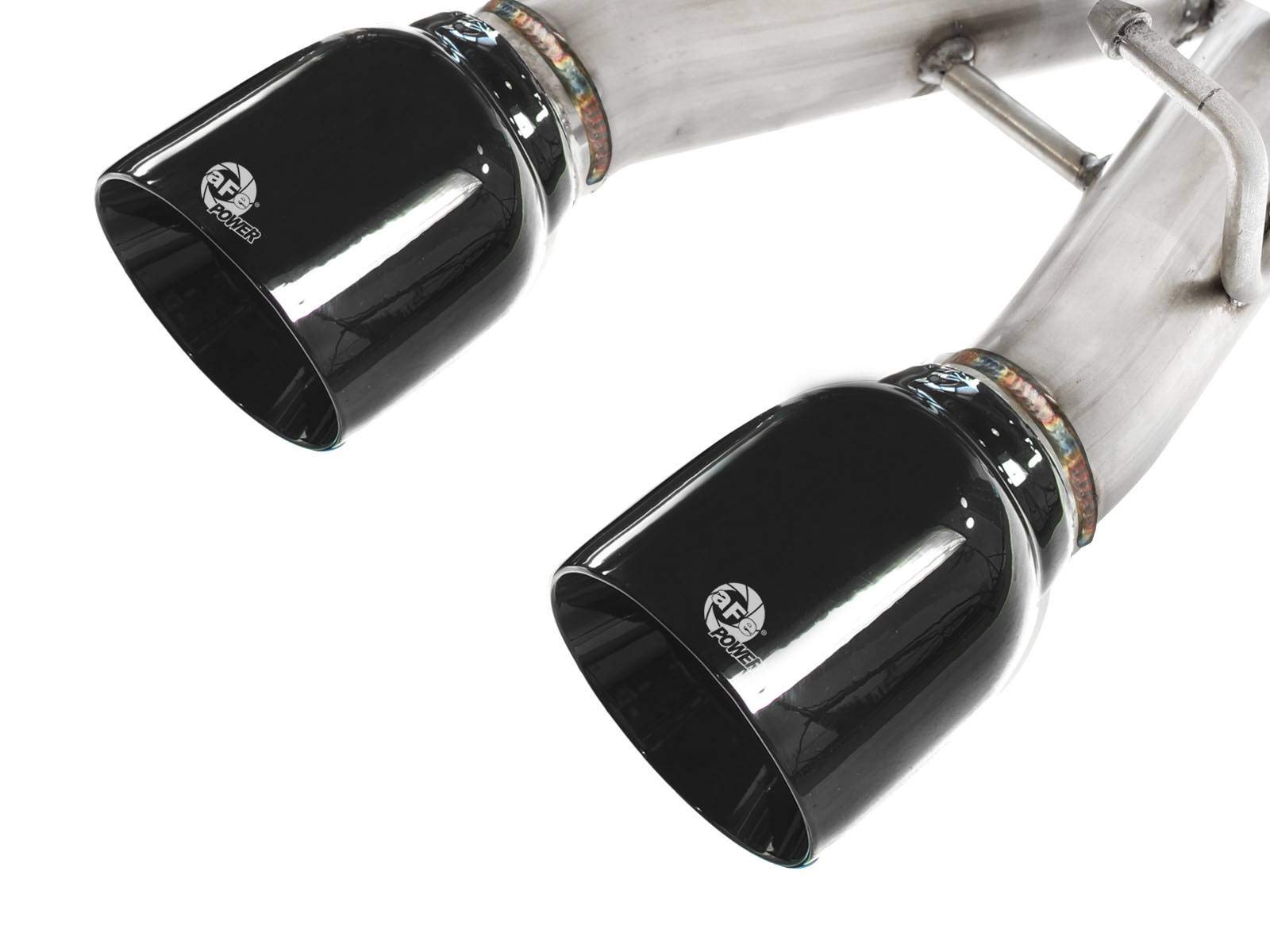 304 Stainless Steel aFe (49-36408-B) Cat-Back Exhaust System with Black Tip for Volkswagen Golf R32