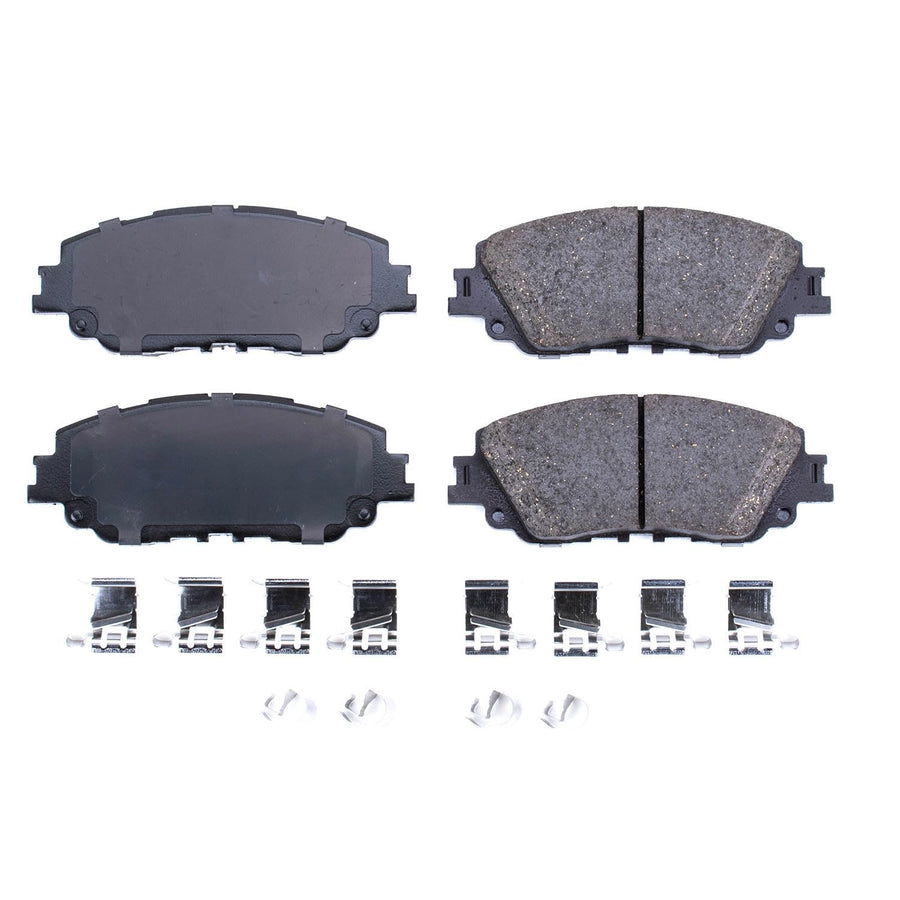 PowerStop Brake Pads Front For Lexus ES250 2021-25 |ES300h 2019-25 |ES350 2019-25 |UX200 2019-22 |UX250h 2019-24 |Lexus UX300h 2025 - Ceramic Brake Pads With Installation Hardware, 17-2076