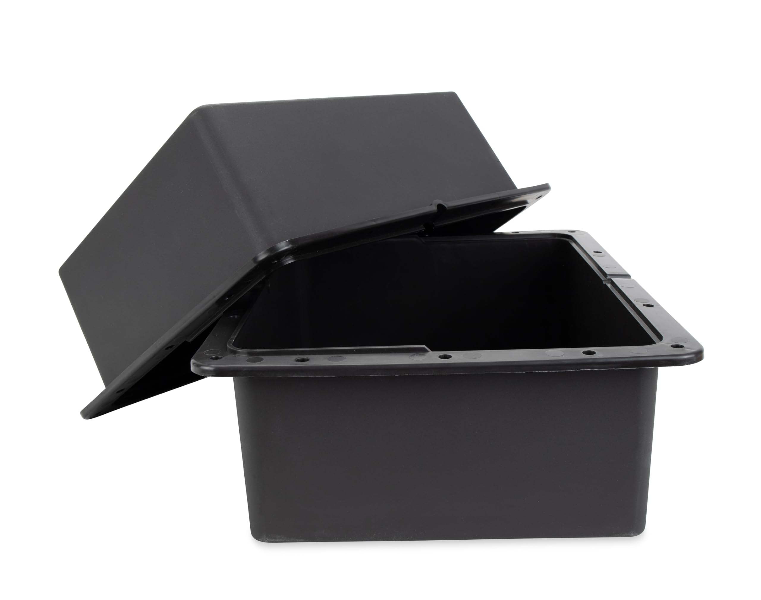 Double Battery Box Camco Side-by-Side | Features Vented Design to Expel Hazardous Gases & Holds (2) Group 24 Batteries | RV Accessories Include Battery Box, Hose, Louvered Vent Grill & More (55385)
