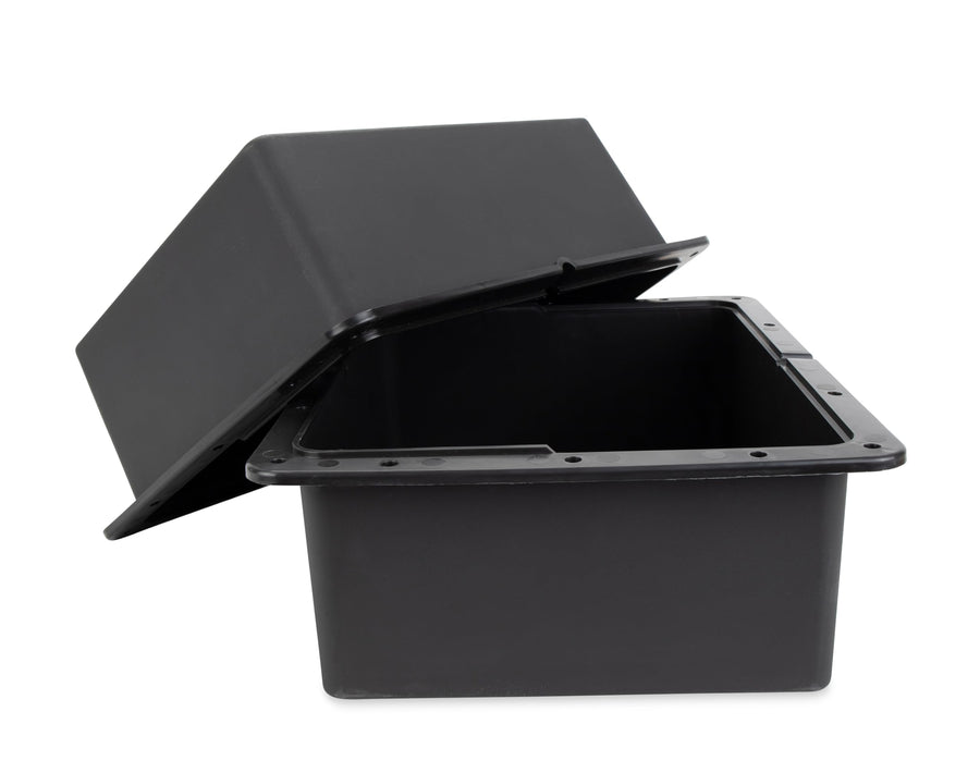 Double Battery Box Camco Side-by-Side | Features Vented Design to Expel Hazardous Gases & Holds (2) Group 24 Batteries | RV Accessories Include Battery Box, Hose, Louvered Vent Grill & More (55385)