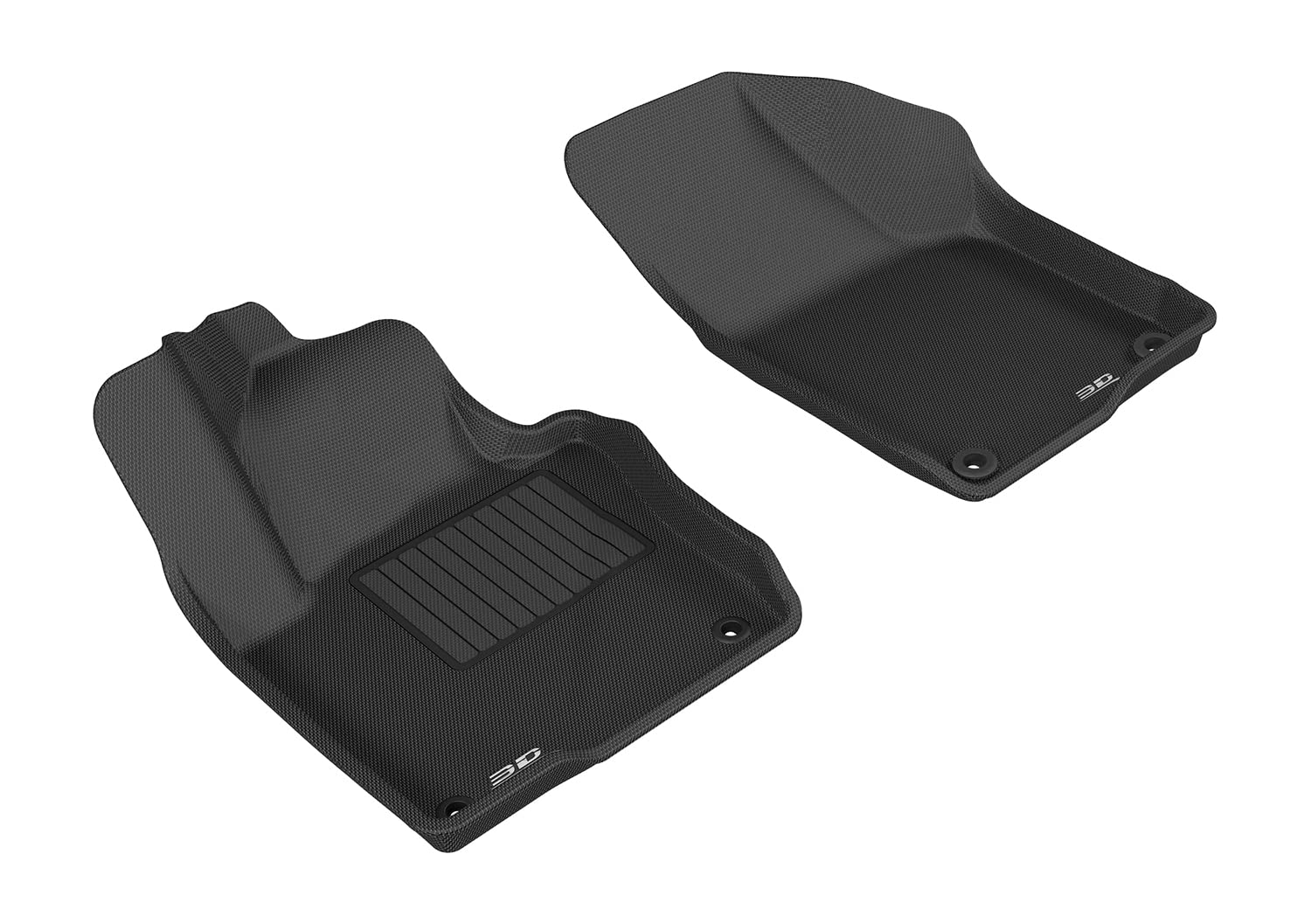 3D MAXpider Floor Mats All-Weather for Volkswagen Jetta Sedan 2011-2018 Custom Fit Car Liners, Kagu Series (1st Row, Black)