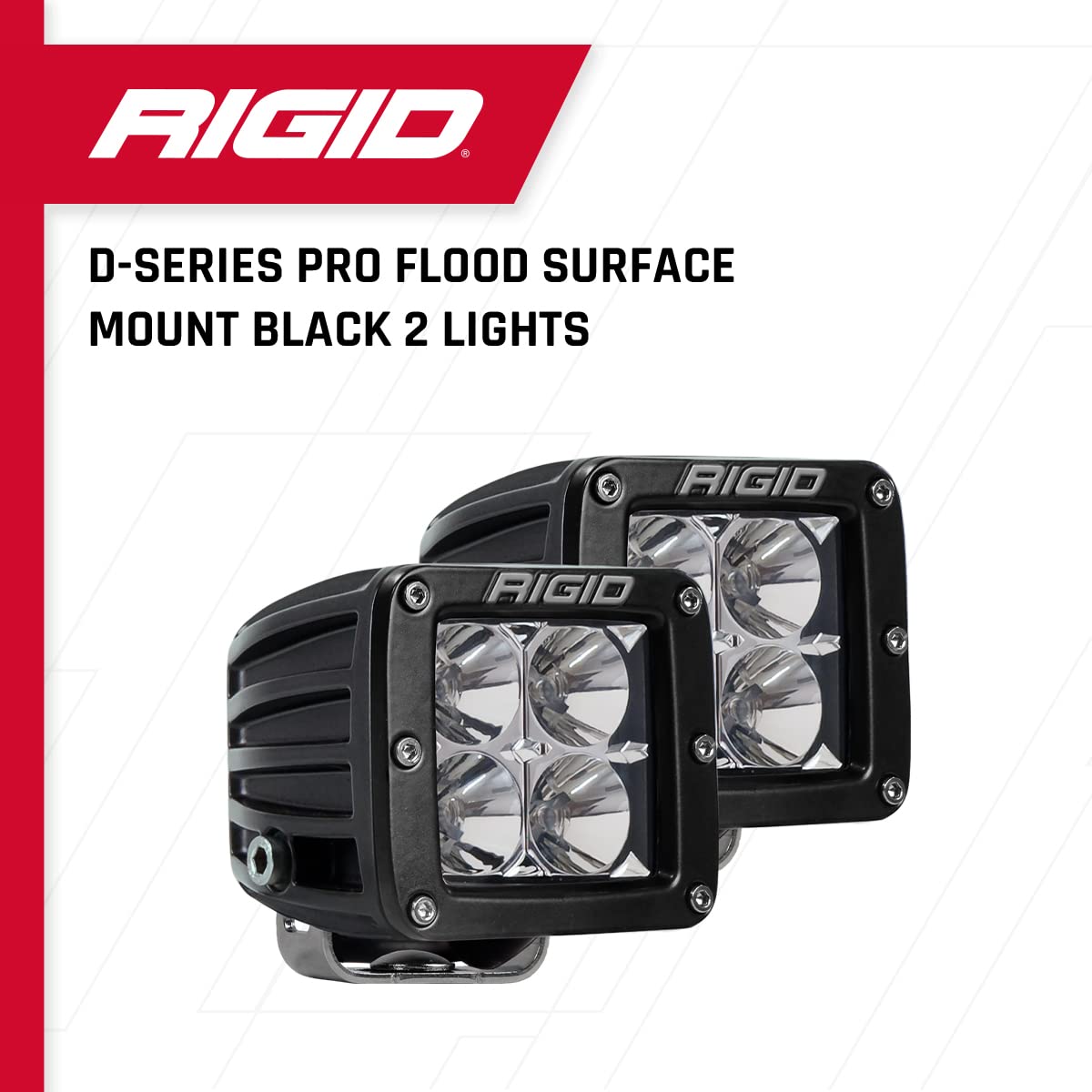 D-Series PRO RIGID INDUSTRIES Flood Beam, Pair, Universal, 2-Pack