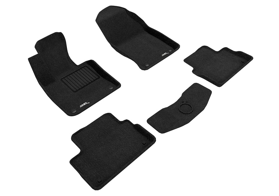 3D MAXpider Elegant Custom Fit Floor Mat (Black) Compatible with Volvo S60 / V60 / V60 Cross Country 2019-2025 - Full Set