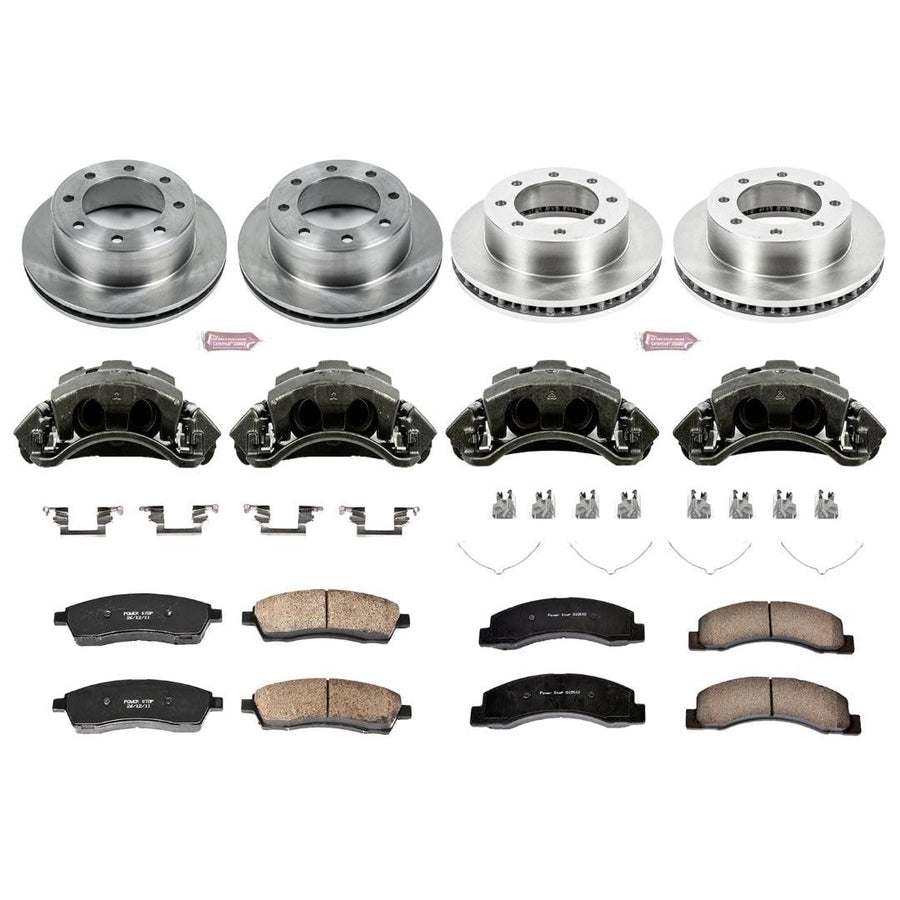 Power Stop KCOE1887 1-Click OE Replacement Brake Kit with Calipers For Ford F-250 Super Duty 1999, Ford F-350 Super Duty 1999 [Model Specific] Autospecialty