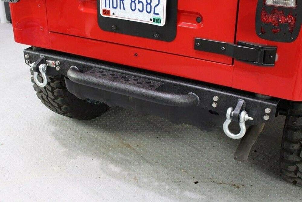 Jeep Rear Bumper W/Step Fishbone Offroad 97-06 Wrangler TJ Piranha Series FB22072