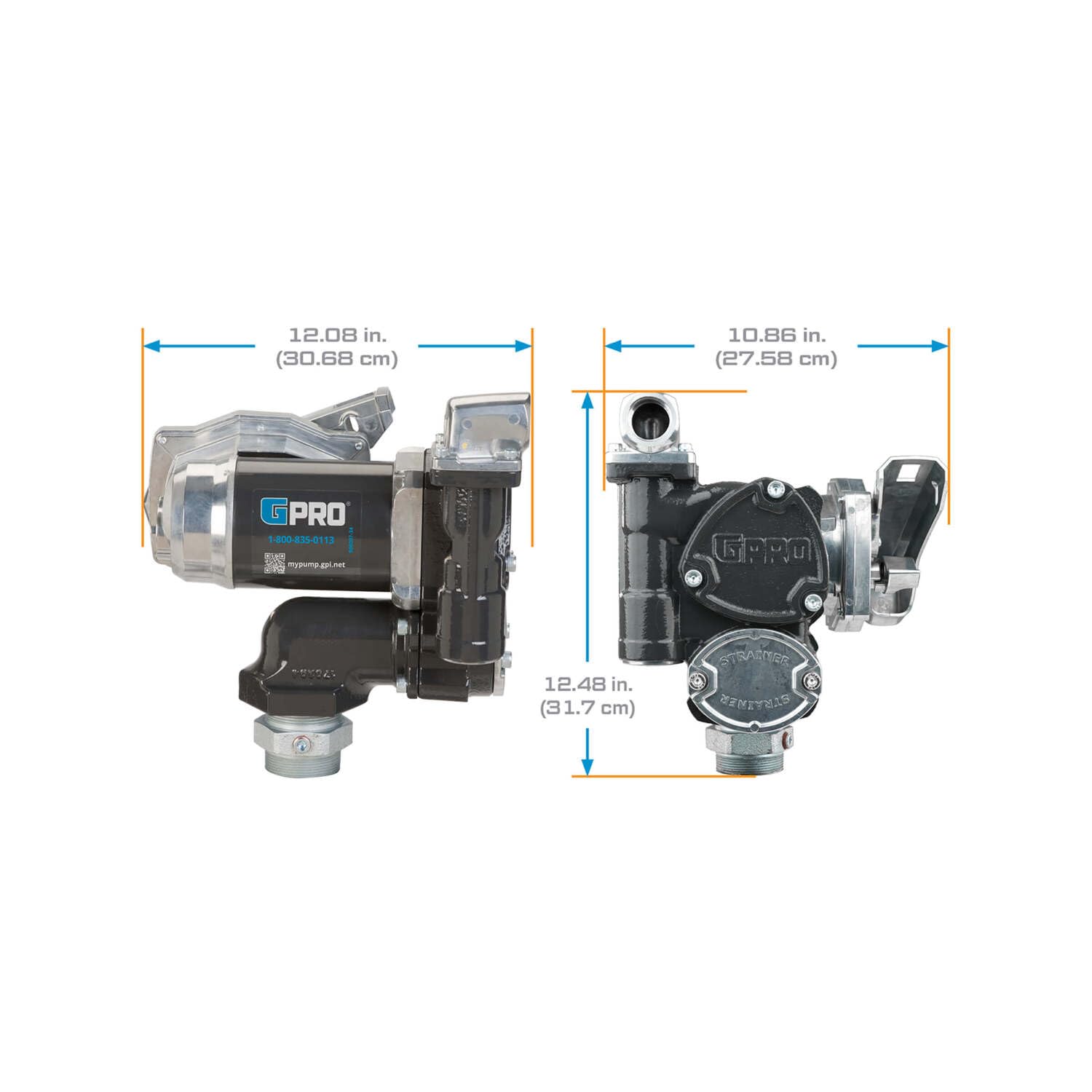 V25 Series GPRO Fuel Transfer Pump, Automatic Shut-Off Nozzle, 25 GPM, 12 Volt (170000-03)