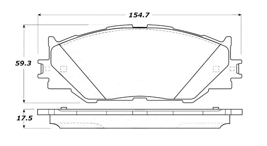 Front StopTech 308.11780 Brake Pads with Shims Street