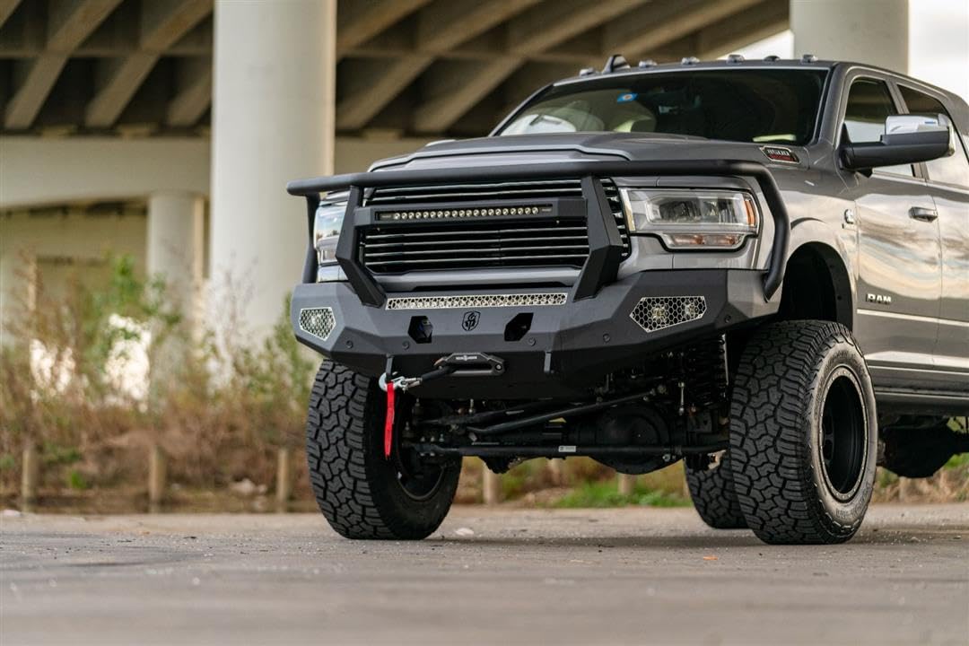 iDentity Full Width Raw Front HD Bumper Road Armor 2204DF-B1-P3-MR-BH