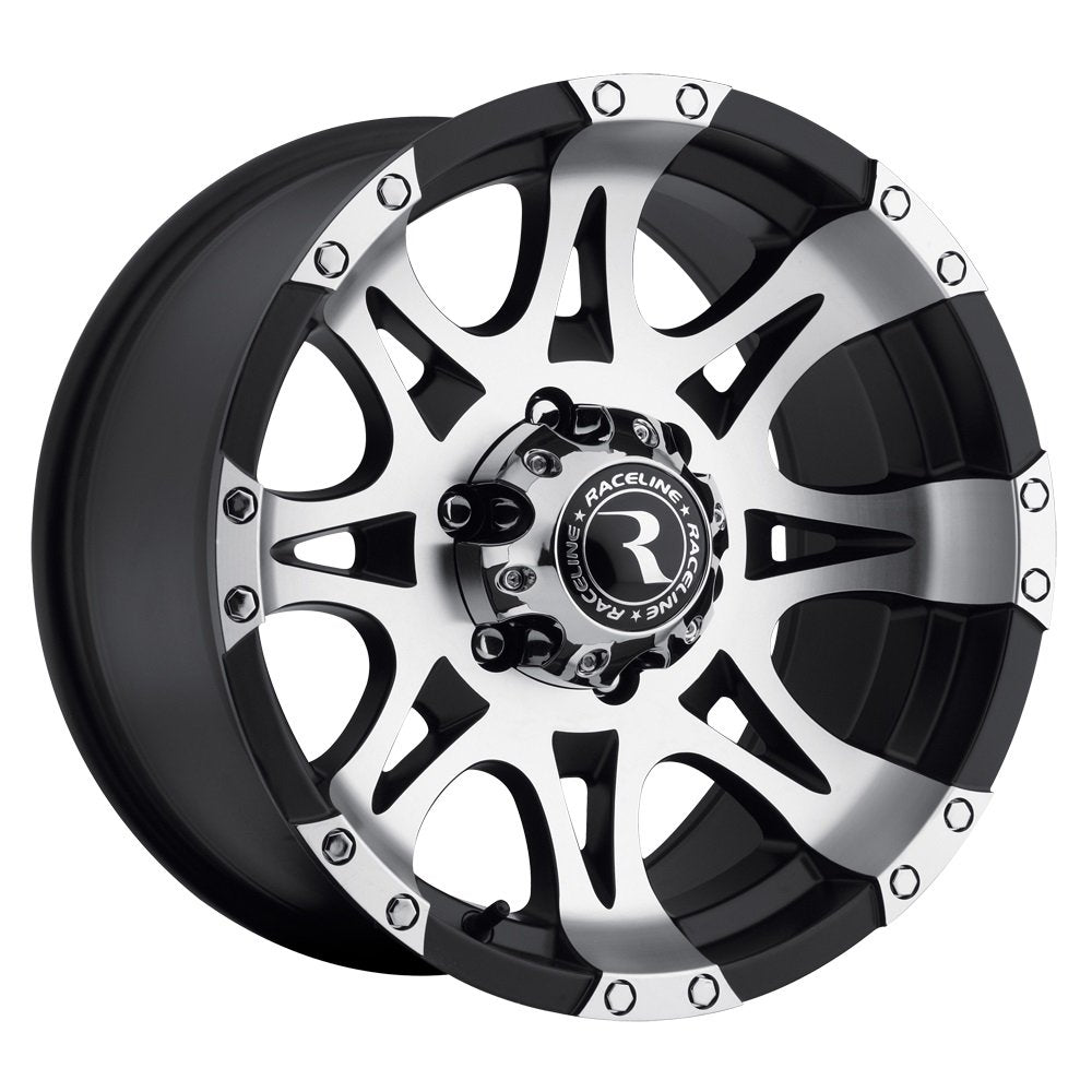 Raceline 18x9 Raptor Black Machine 6x135 25 P/N: 982-89065+25
