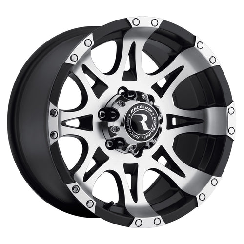 Raceline 18x9 Raptor Black Machine 6x135 25 P/N: 982-89065+25