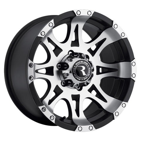 Raceline 17x9 Raptor Black Machine 8x165.1 -12 P/N: 982-79080