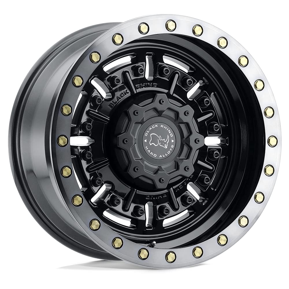 Black Rhino ABRAMS Hard Alloys 17X8.5, 6X5.5, 4.75, 0mm GLOSS GUN BLACK W/ MACHINED DARK TINT - 1785ABR006140B12