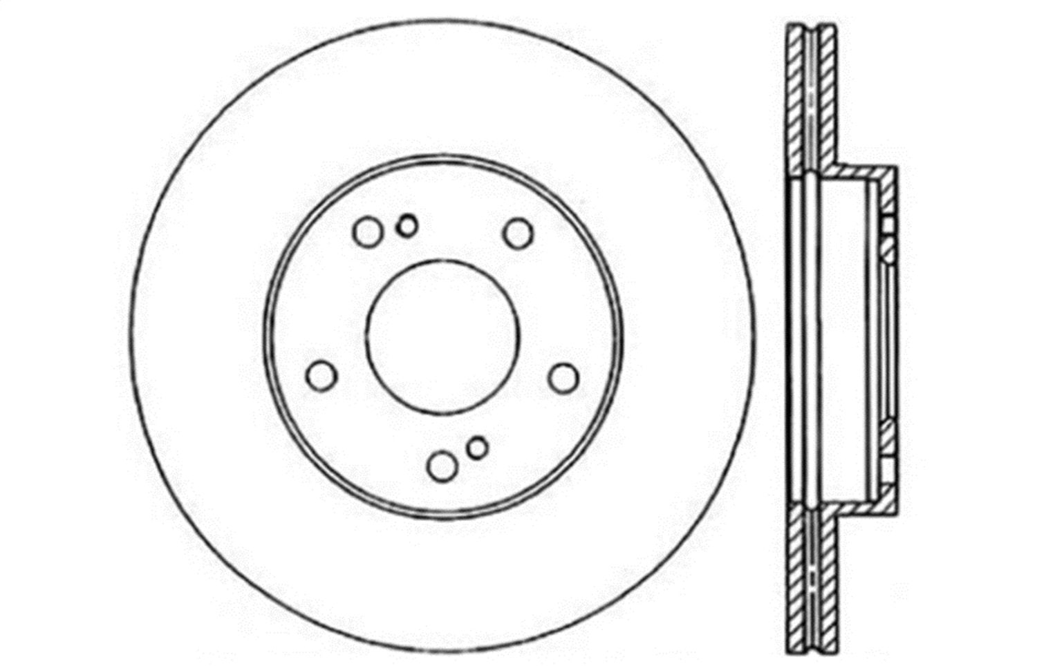 Sport Drilled/Slotted Brake Rotor StopTech 127.42043L (Front Left), 1 Pack