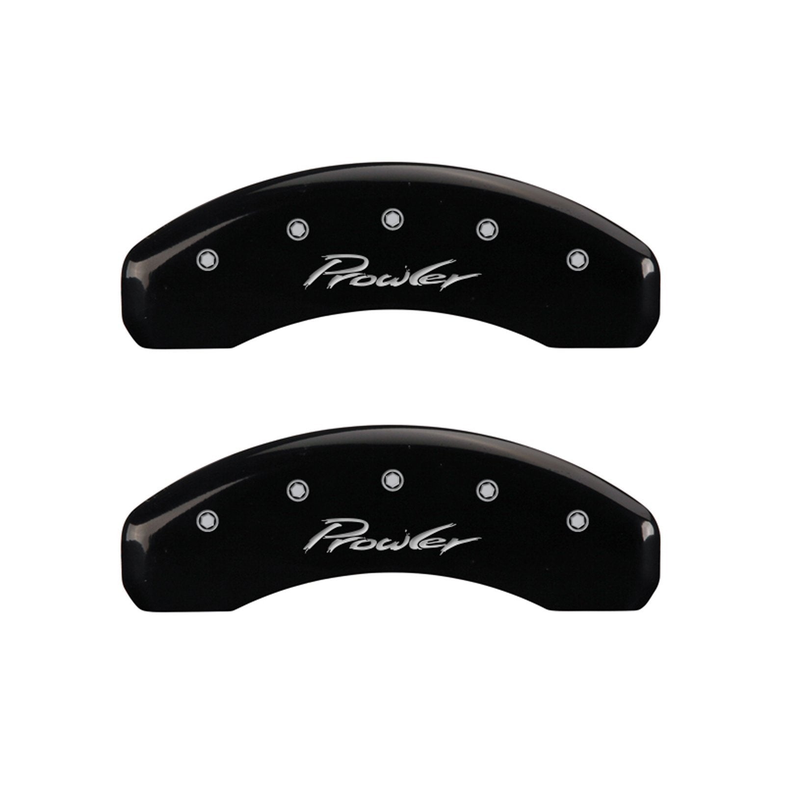 MGP Caliper Covers 'Prowler' 32014SPRLBK Engraved Caliper Cover with Black Powder Coat Finish and Silver Characters, (Set of 4)