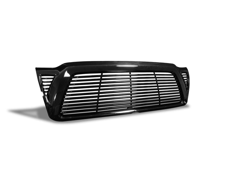 7150256 Armordillo USA Horizontal Front Hood Grille - Gloss Black Fits 2005-2011 Toyota Tacoma