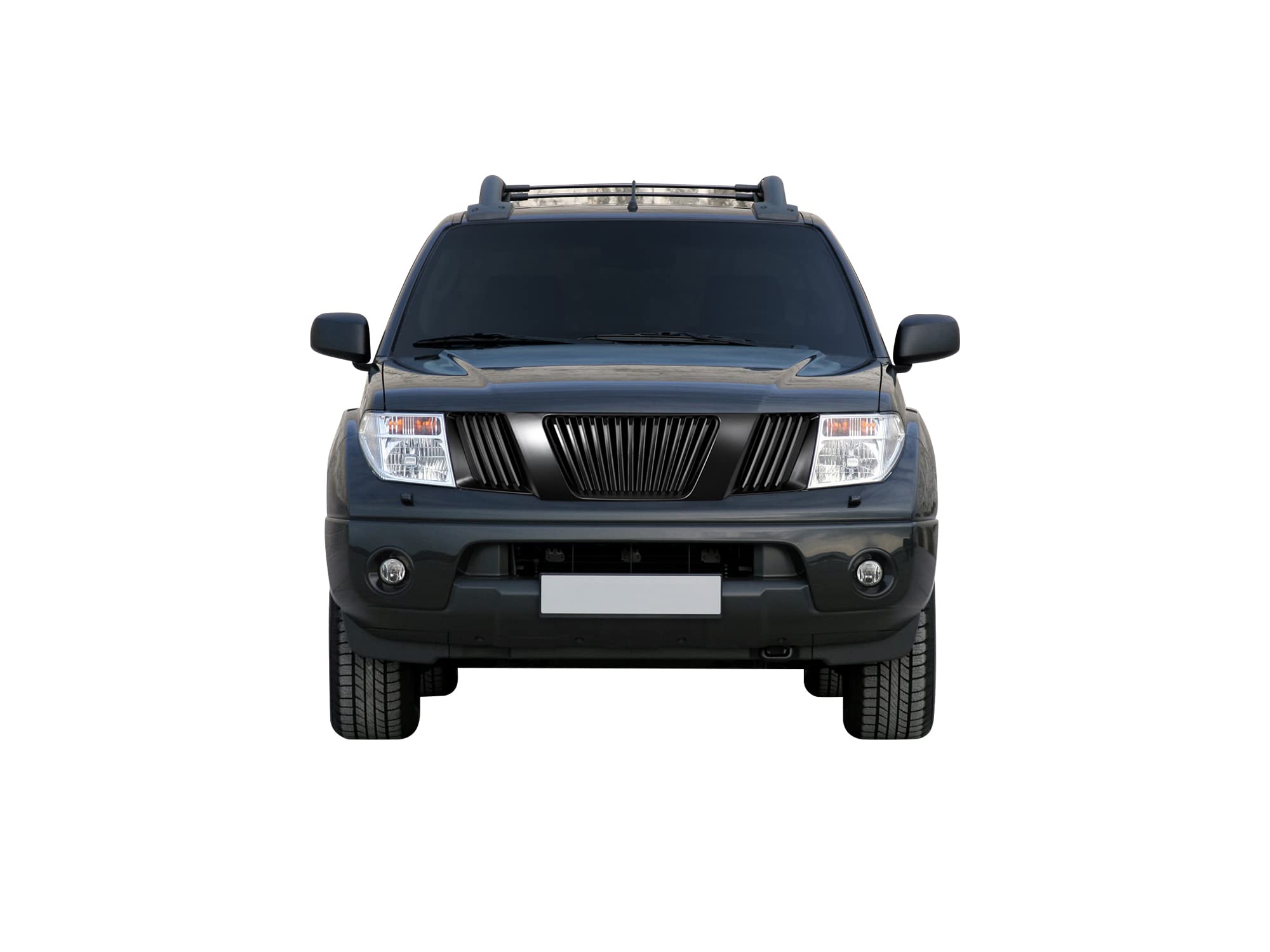 7165502 Armordillo USA Vertical Front Hood Grille - Matte Black Fits 2005-2008 Nissan Frontier